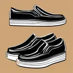 Black black slip-on shoes image